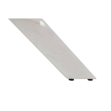 Round Clear Tempered Glass Dining Table with Intersecting Chrome Stainless Steel Legs, Allure