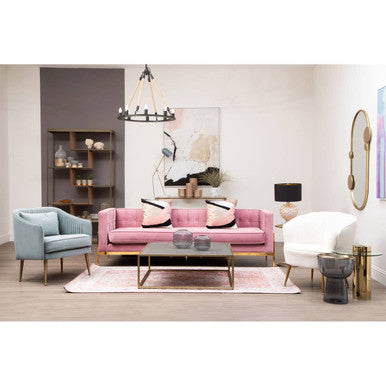 3 Seater Pink Sofa, Rena