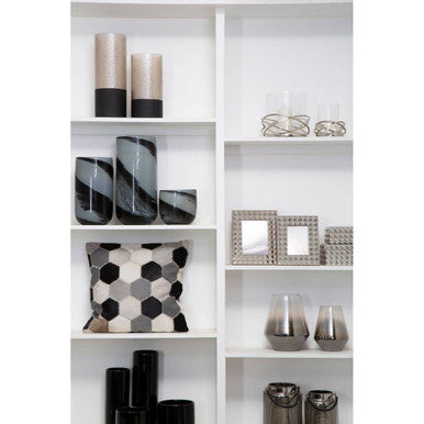 Carra Large Grey And Black Brushstroke Vase