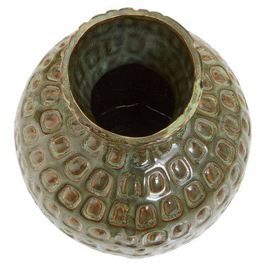 Yana Large Green Textured Ceramic Vase