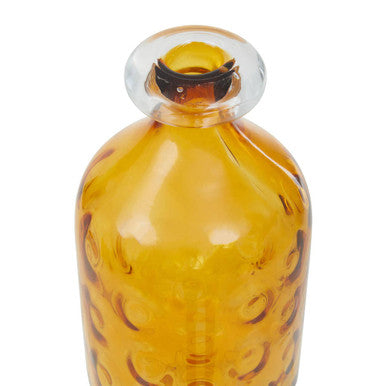 Huda Amber Tall Glass Bottle Vase