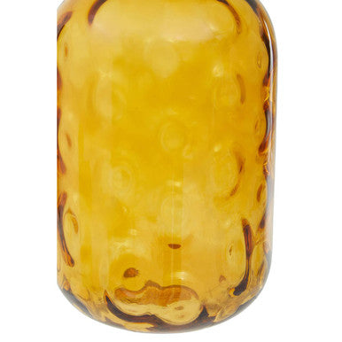Huda Amber Tall Glass Bottle Vase