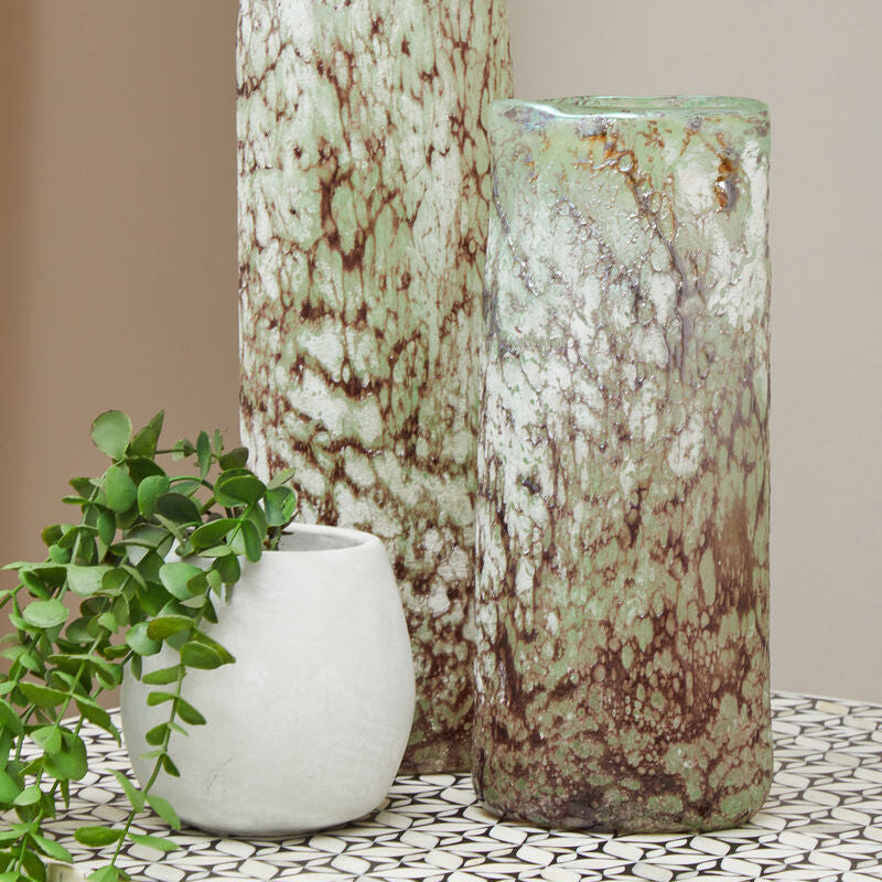Harri Small Glass Marble Effect Vase