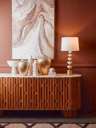 Dion Small Ombre Silver and Gold Finish Vase