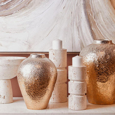 Dion Small Ombre Silver and Gold Finish Vase