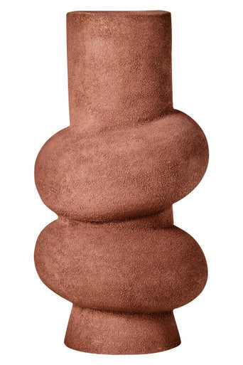 Dunas Large Textured Red Bubble Vase