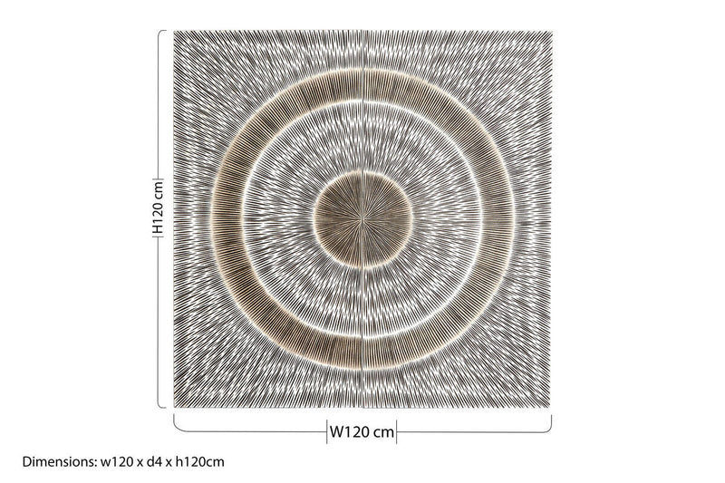 Modello Silver Wood Carving Wall Art
