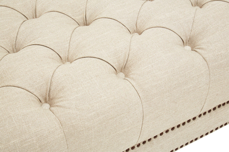 3 Seater Stone Fabric Sofa, Surina