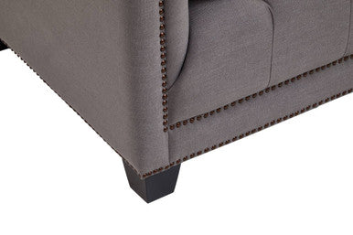 2 Seater Grey Fabric Sofa, Surina