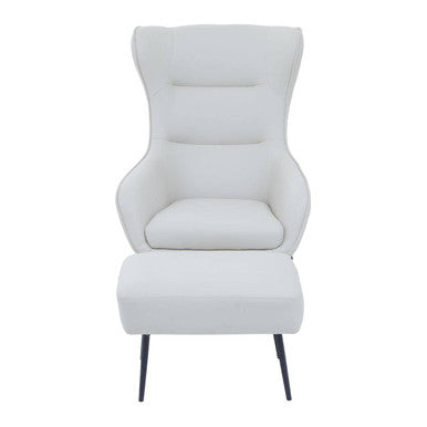 Kaiko Stone Faux Leather Armchair And Footstool