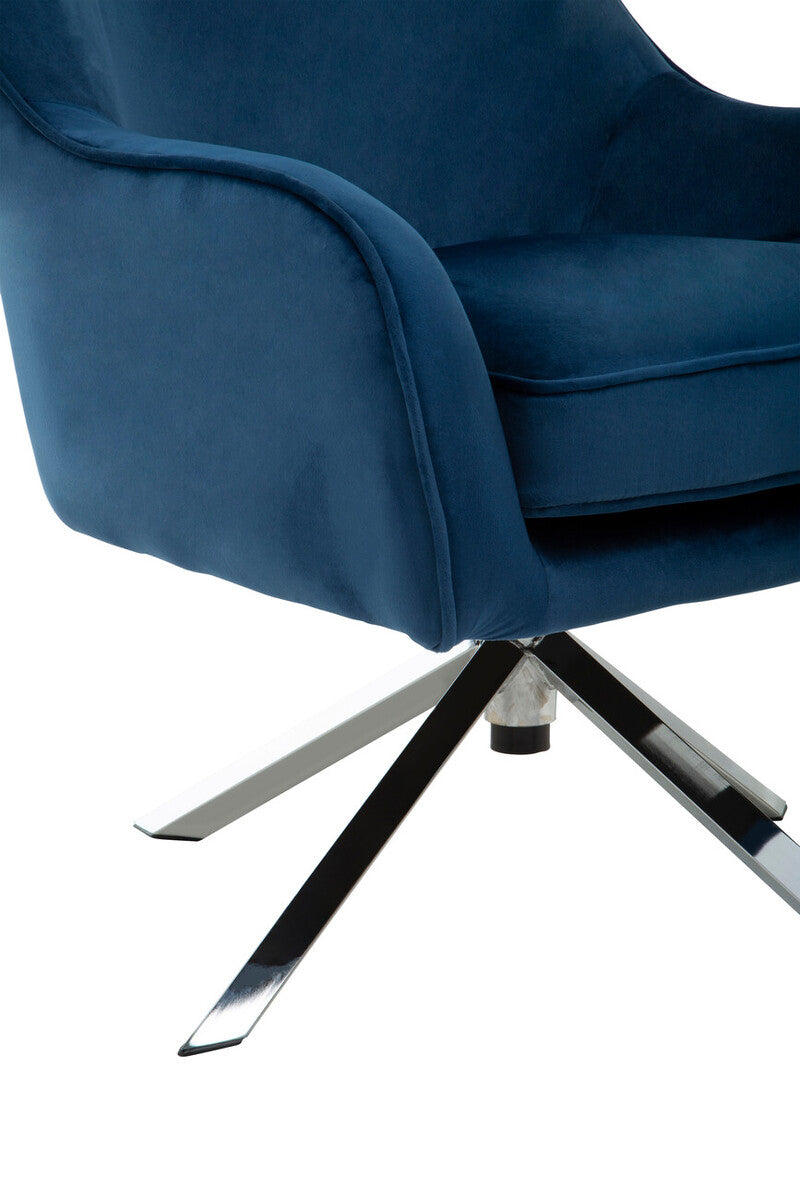 Avery Midnight Velvet Swivel Chair