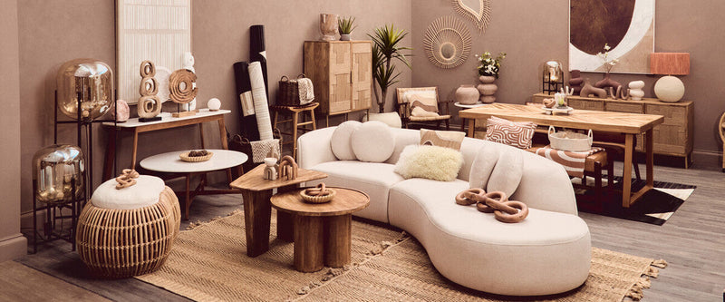 Natural Teak Wood Dining Table with Herringbone Top and Gold Finish Metal Frame, Kendari