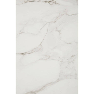 Rectangular White Marble Dining Table with Gold Finish Legs, Vieste
