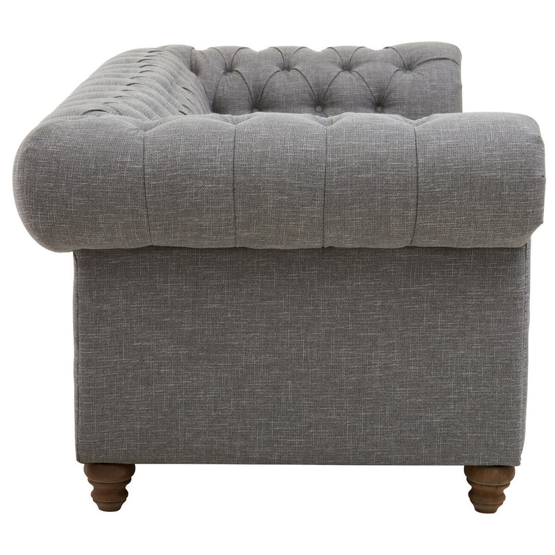 3 Seater Grey Linen Sofa, Stella
