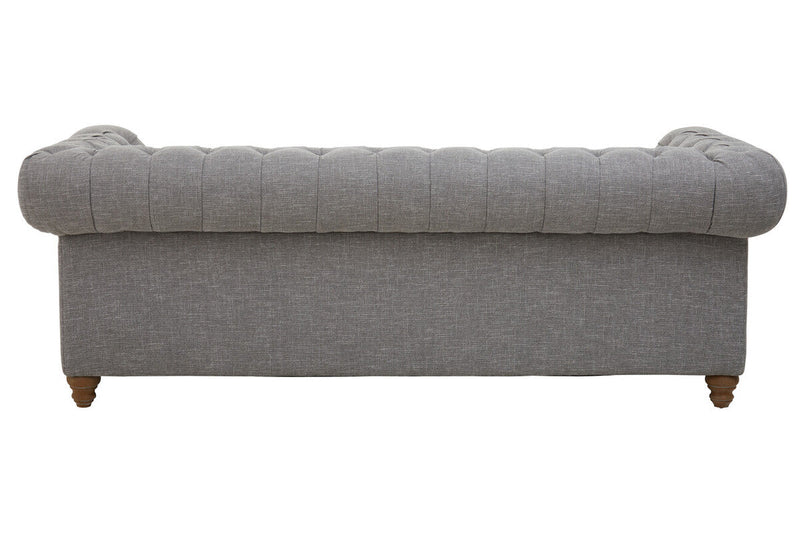 3 Seater Grey Linen Sofa, Stella