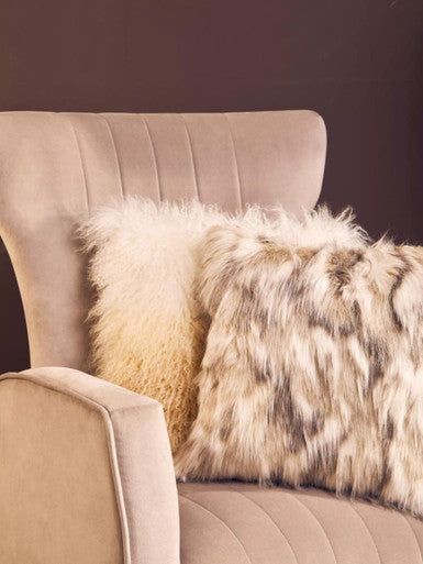 Zamora Mink Velvet Accent Chair With Gold Finish Legs