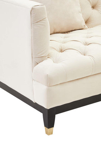 2 Seater Ivory Fabric Sofa, Sefira