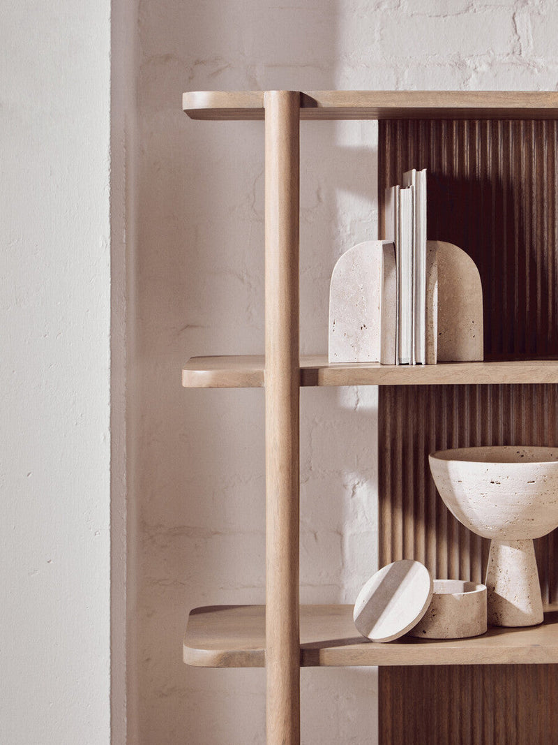 Torello Five Tier Grey Mango Wood Shelf Unit