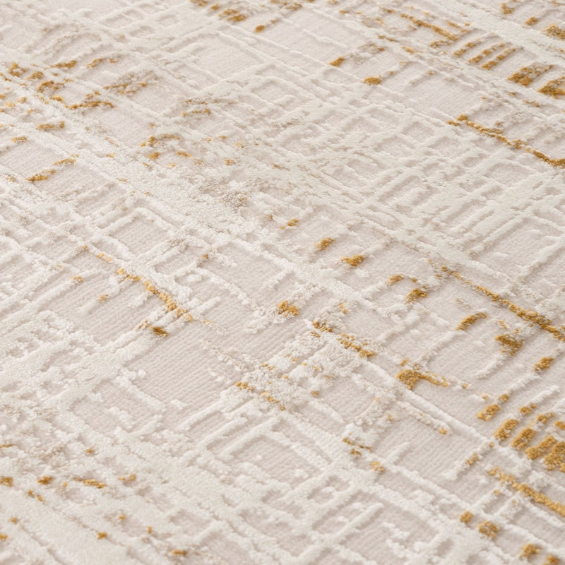 Carmel Cream-Gold Abstract Rug | 6030