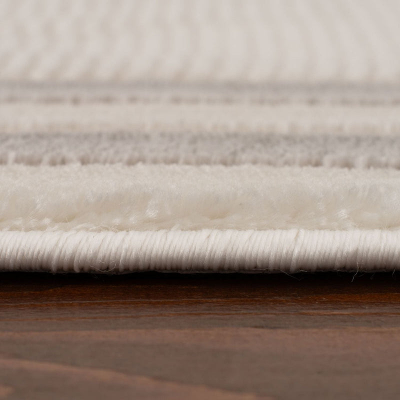 Carmel Cream-Grey Bordered Rug | 6060