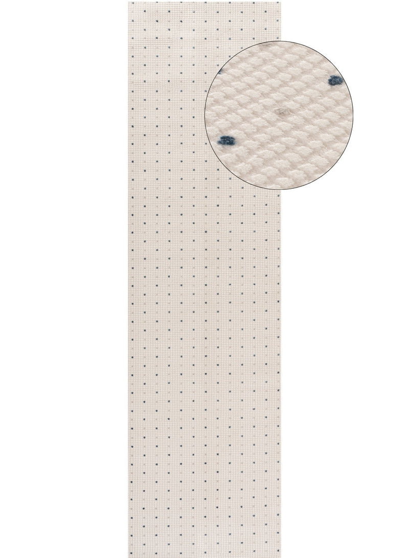 Carmel Cream-Blue Dots Rug | 6080