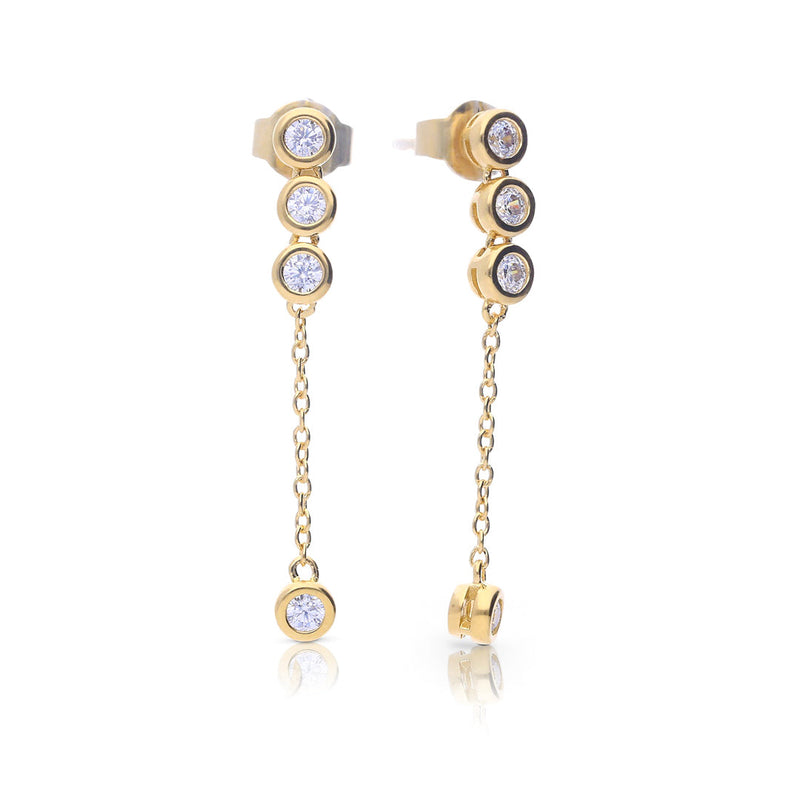 Diamonfire Drop Chain Earrings