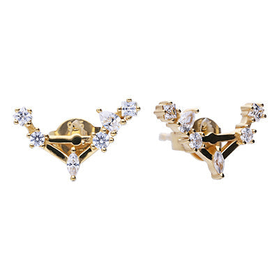 Diamonfire Zodiac Constellation Stud Earrings