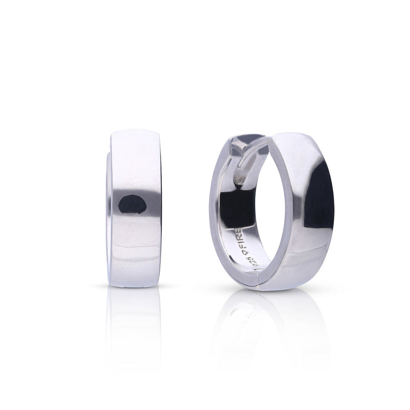 Diamonfire Plain Square Edge Hoop Earrings