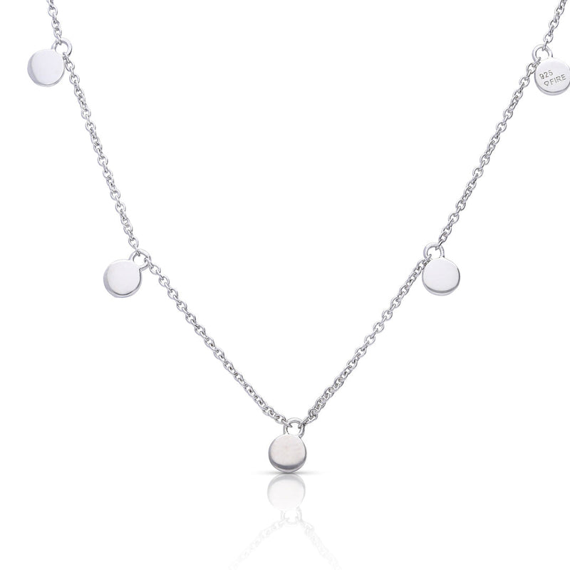 Diamonfire Plain Disc Station Necklace
