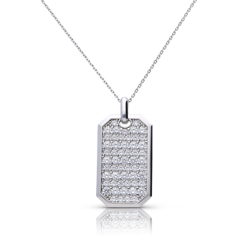 Diamonfire Tag Necklace with Zirconia