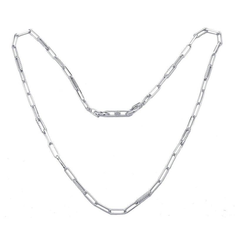 Diamonfire Chain Necklace with Pave Zirconia Links