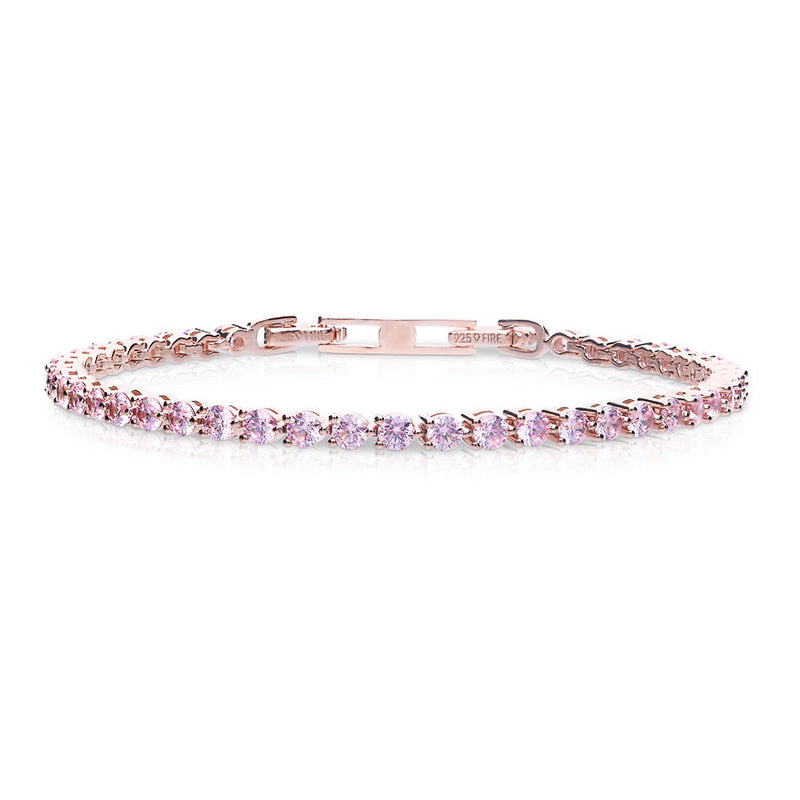 Diamonfire Pink Zirconia Tennis Bracelet