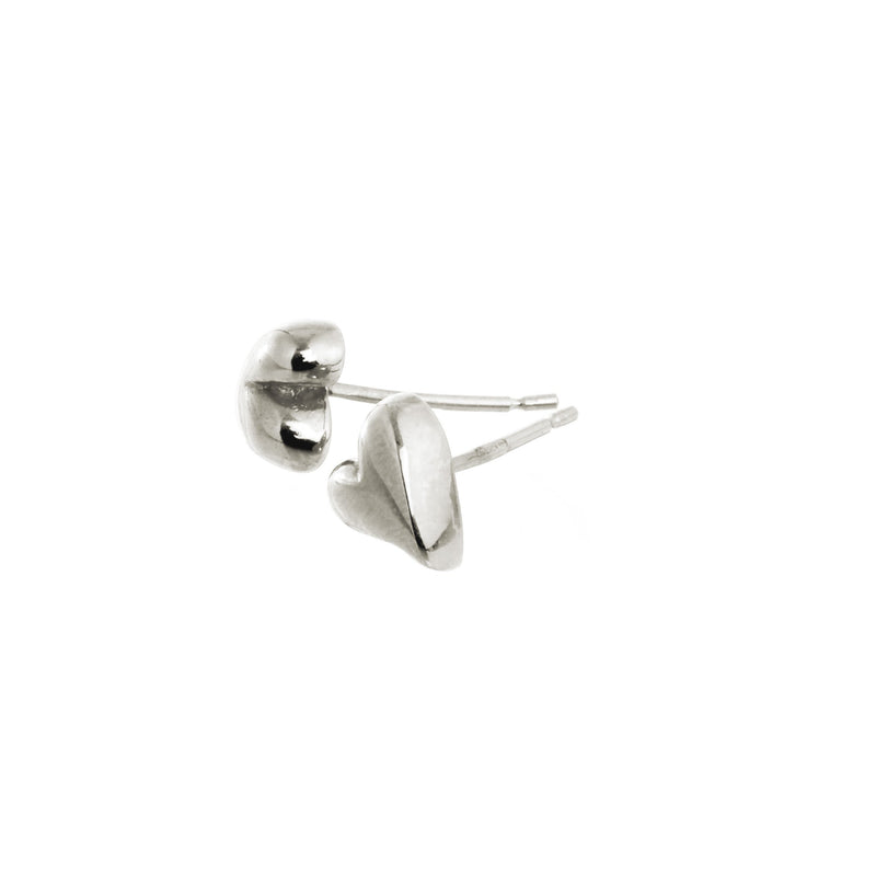 Simply Heart Silver Stud Earrings