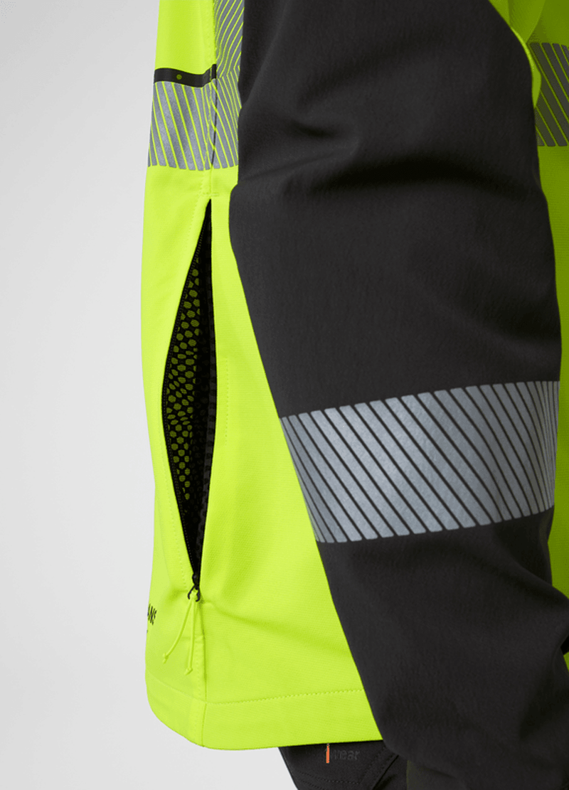 HELLY HANSEN 77203 ICU BRZ BREATHABLE HI-VIS SOFTSHELL JACKET