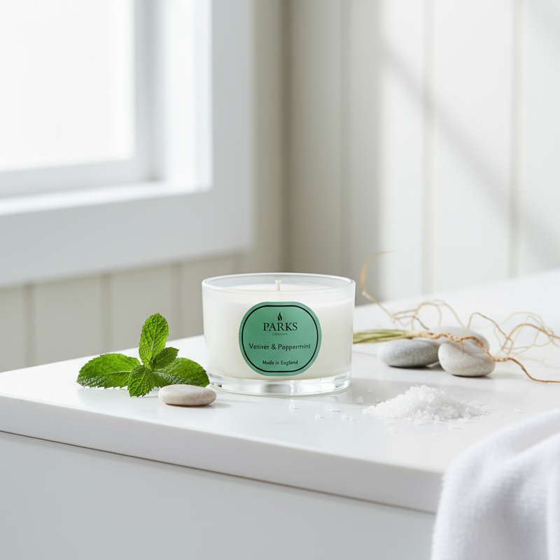 VETIVER AND PEPPERMINT TRAVEL CANDLE 70G