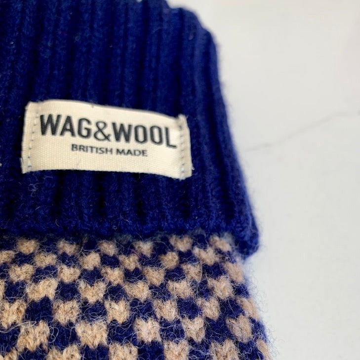 Navy Dog Jumper In Merino Lambswool