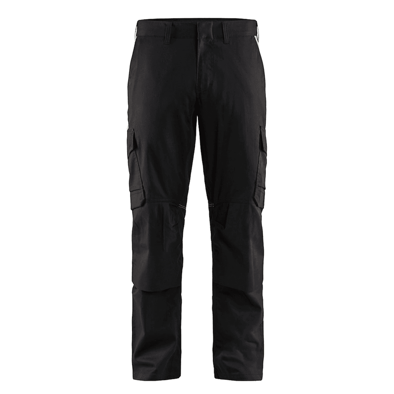 Blaklader 1448 Industry Stretch Kneepad Trousers Black/Hi-Vis Yellow