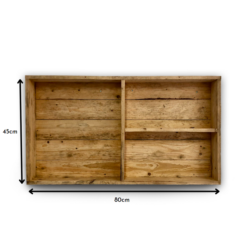 Rustic Wooden Bar Wall Mounted Shelving Unit