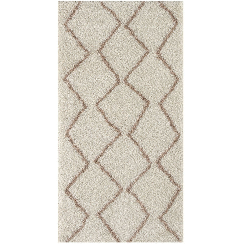 Moroccan Ivory Beige Shaggy Rug | 830