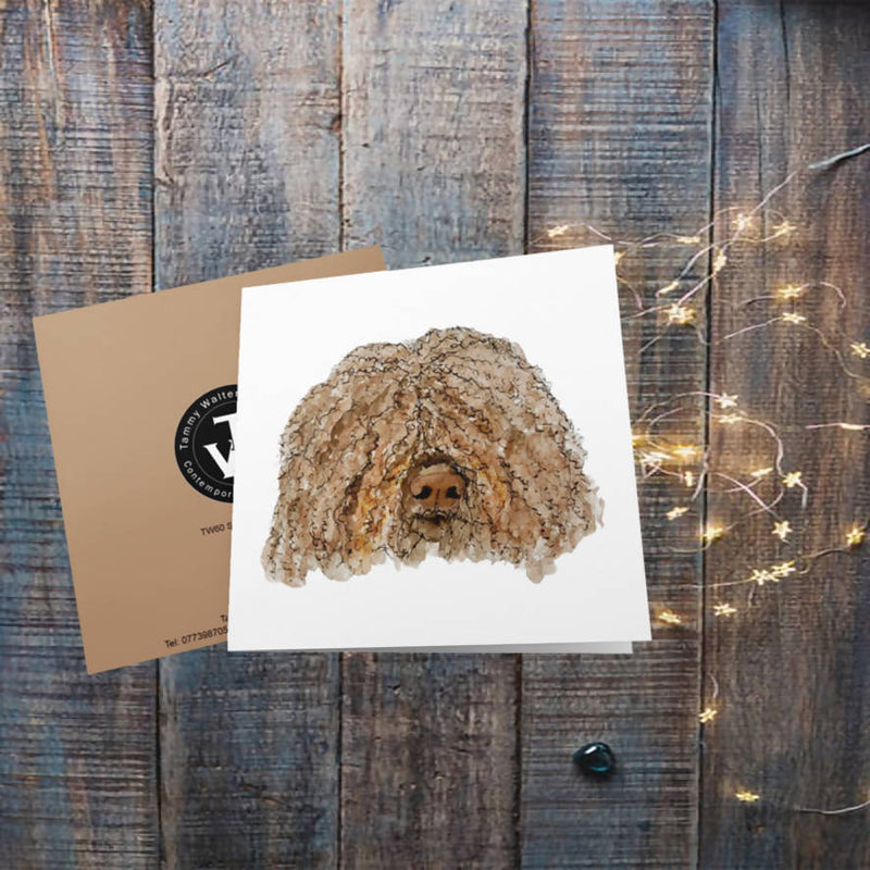 Spanish Water Dog Greetings Card