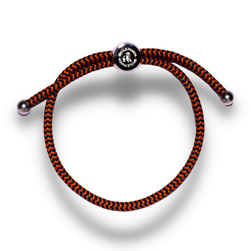 Rope Bracelet - Blue & Orange Zigzag