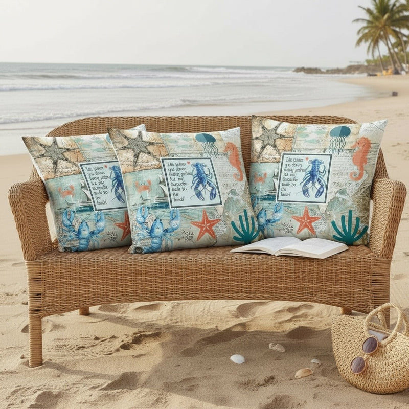 Life Takes You Down Many Paths But My Favourite Leads To The Beach Cushion
