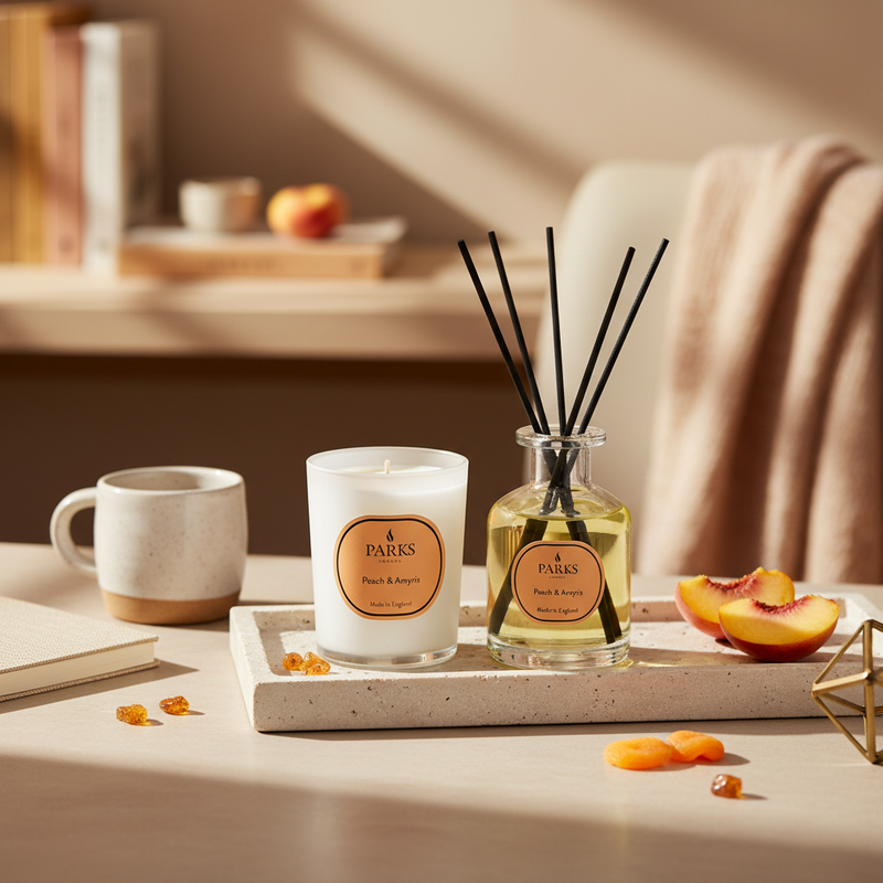 PEACH AMRIYS DIFFUSER 100ML & 180G CANDLE