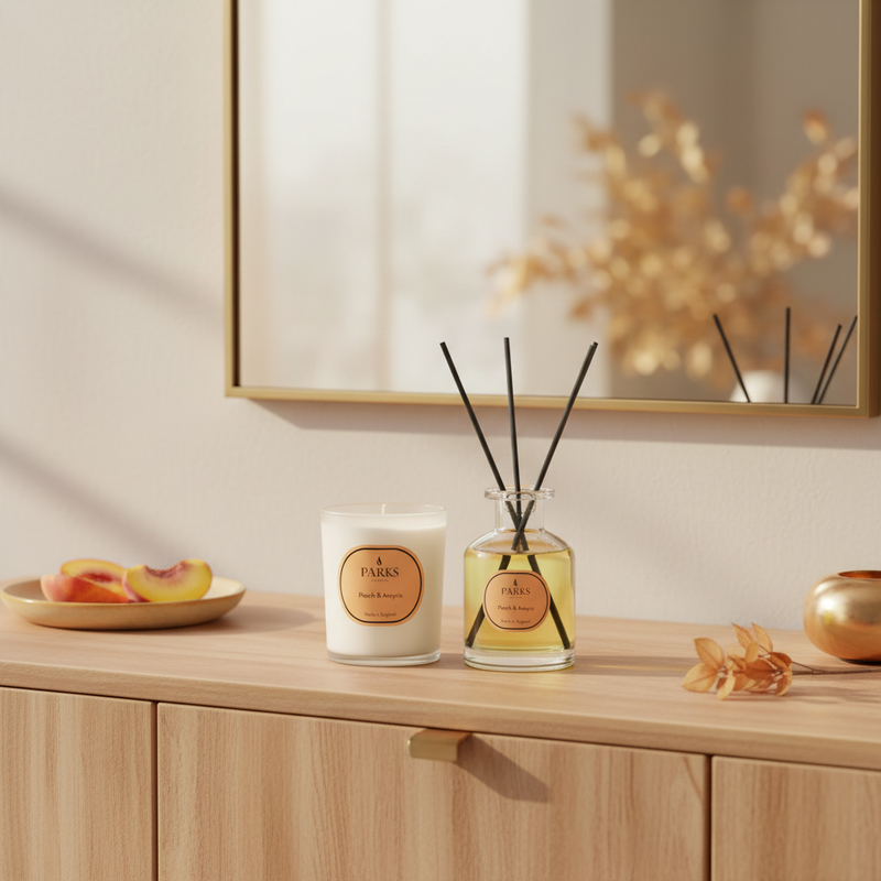 PEACH AMRIYS DIFFUSER 100ML & 180G CANDLE