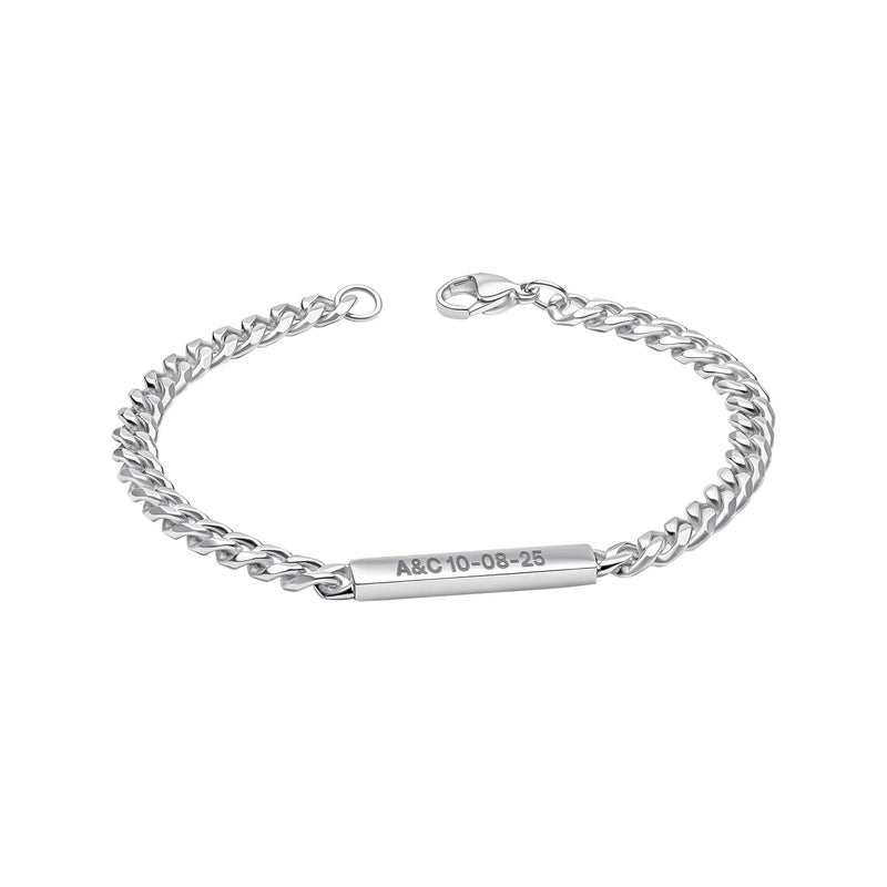 Fred Bennett Chain Bracelet with Engravable Bar