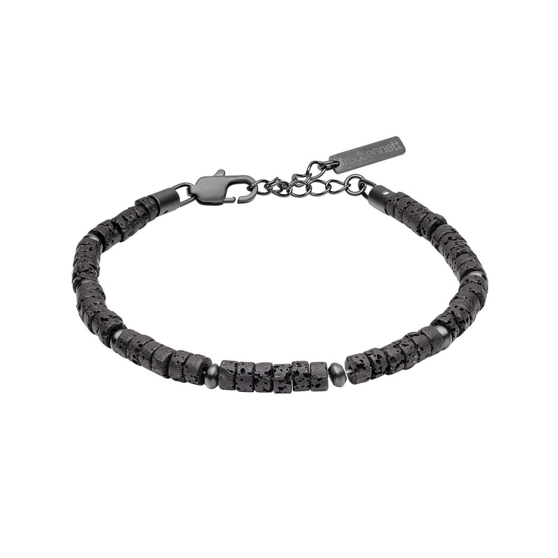 Fred Bennett Lava Stone Beaded Bracelet