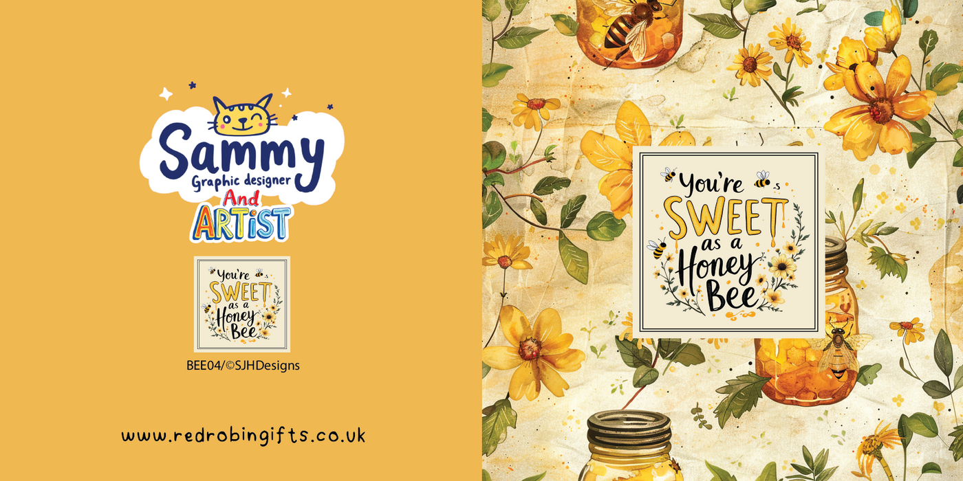 Sweet as a honey Bee Greeting Card by SJH Designs