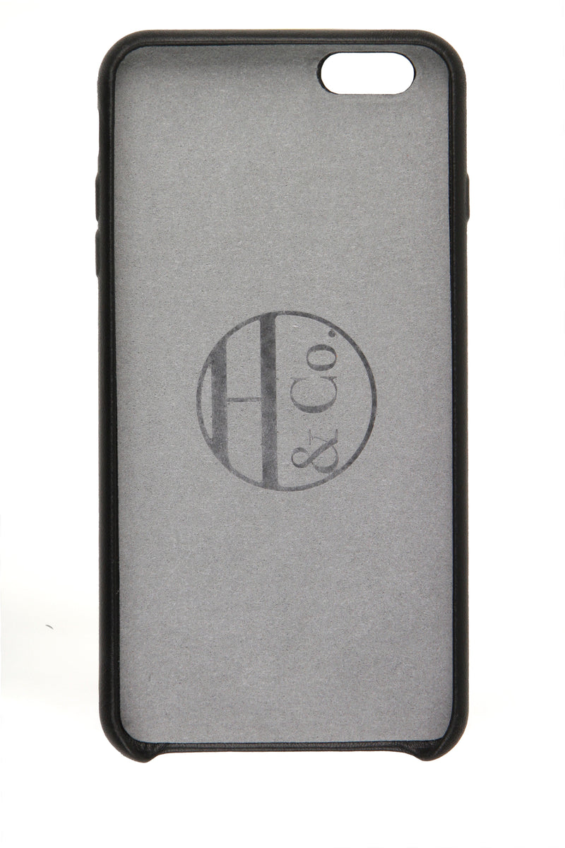 iPhone 6 Plus Case, Black Leather