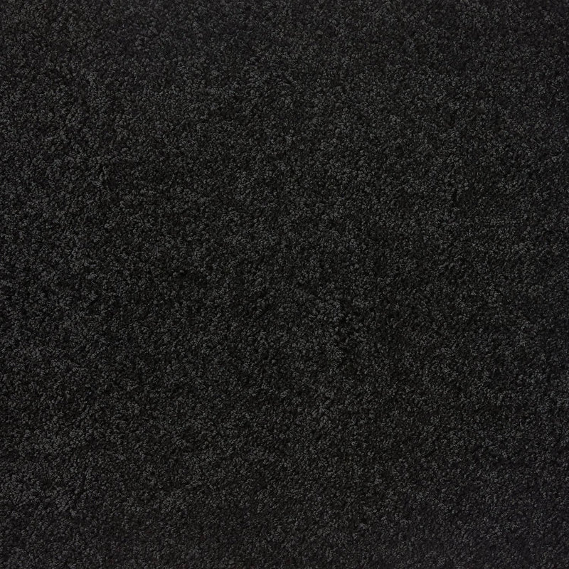 Washable Black Shaggy Rug