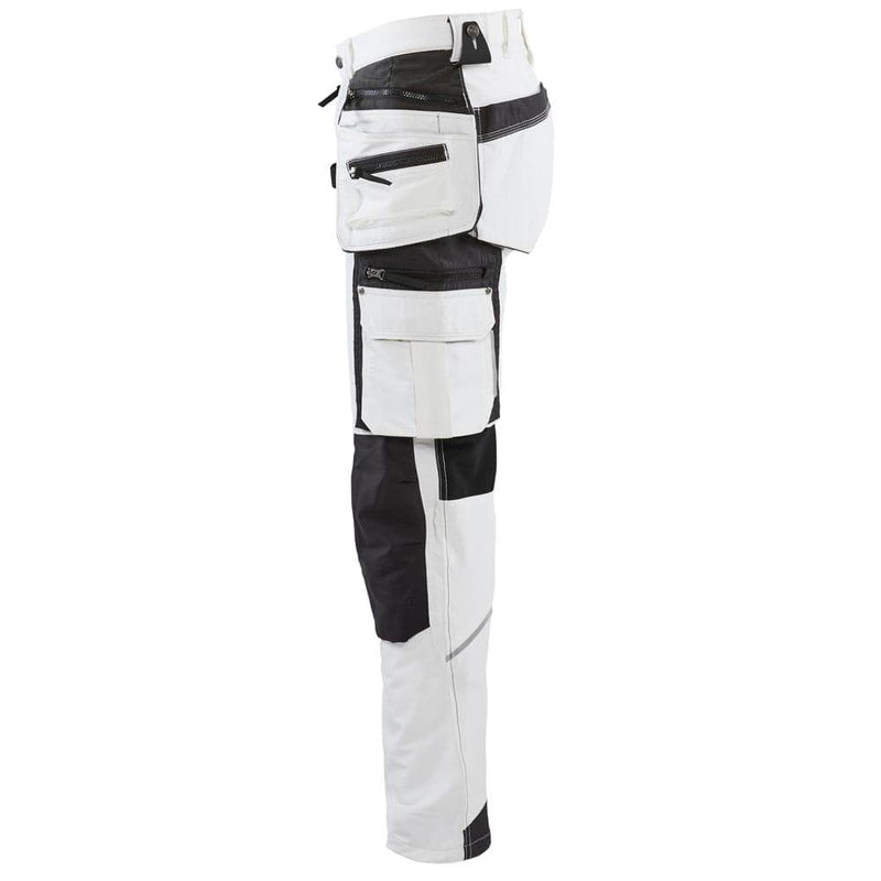 Blaklader 1079 4-Way Stretch Painters Work Trousers White/Dark Grey / 34" Waist, Regular Leg